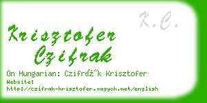 krisztofer czifrak business card